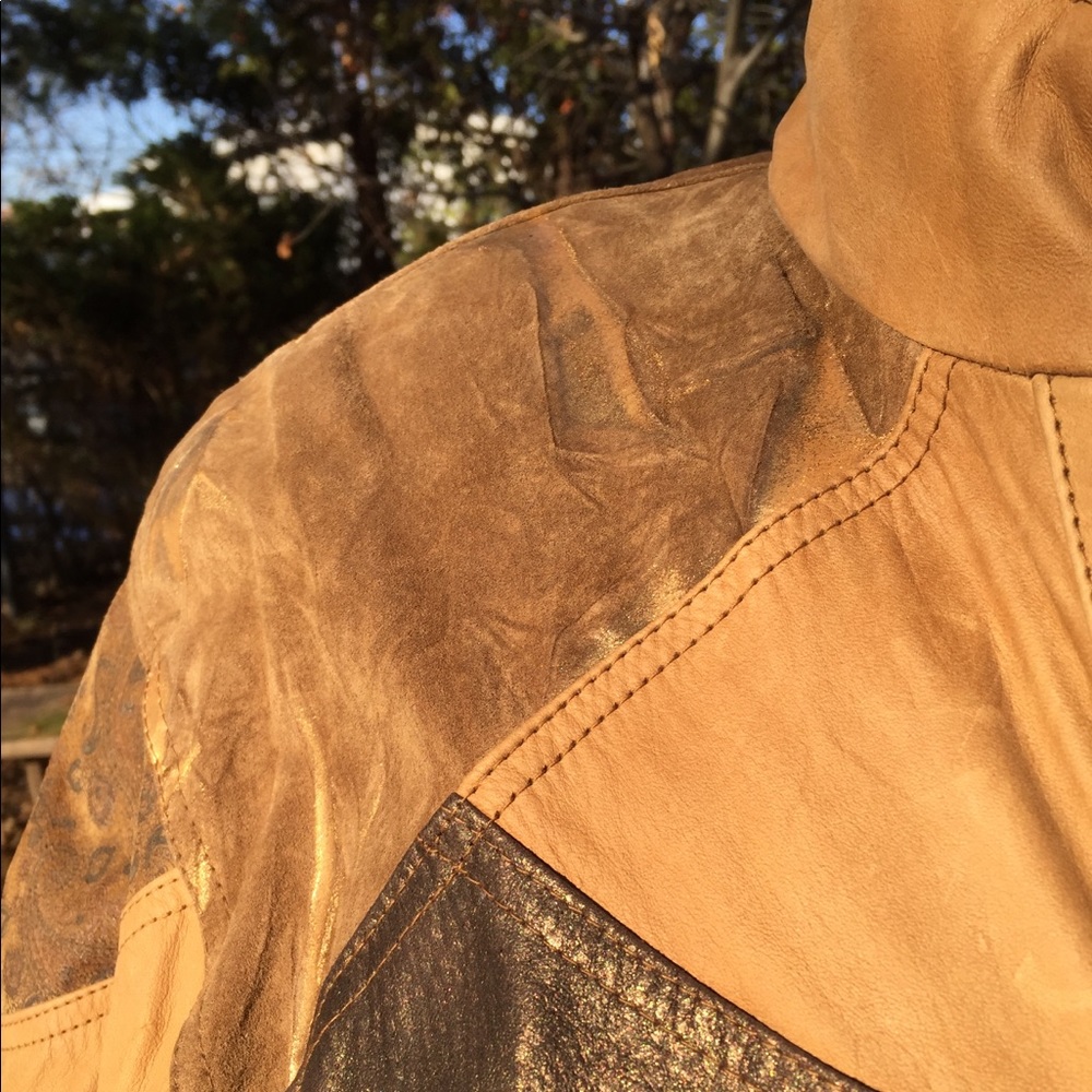 Leather patchwork jacket - Picture 6 of 8
